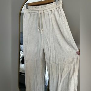 Zara wide leg linen pants